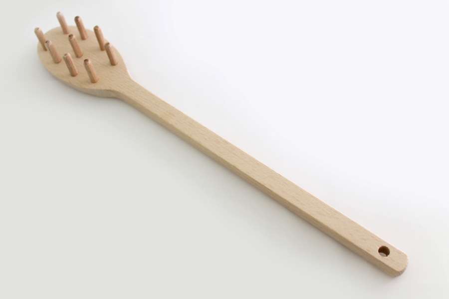Wooden spaghetti fork in beech-wood Calder